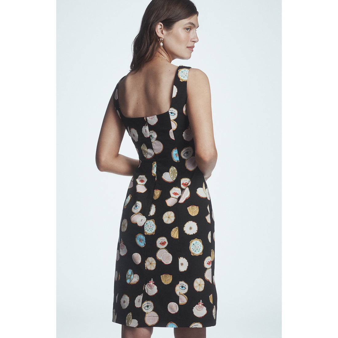 Fitted Square-Neck Mini Dress: Danielle Kroll Edition by Maeve