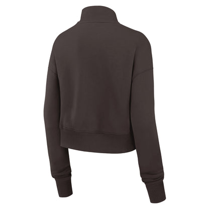 Cleveland Browns Rewind Phoenix Nike Women's NFL Cropped 1/4-Zip Crew