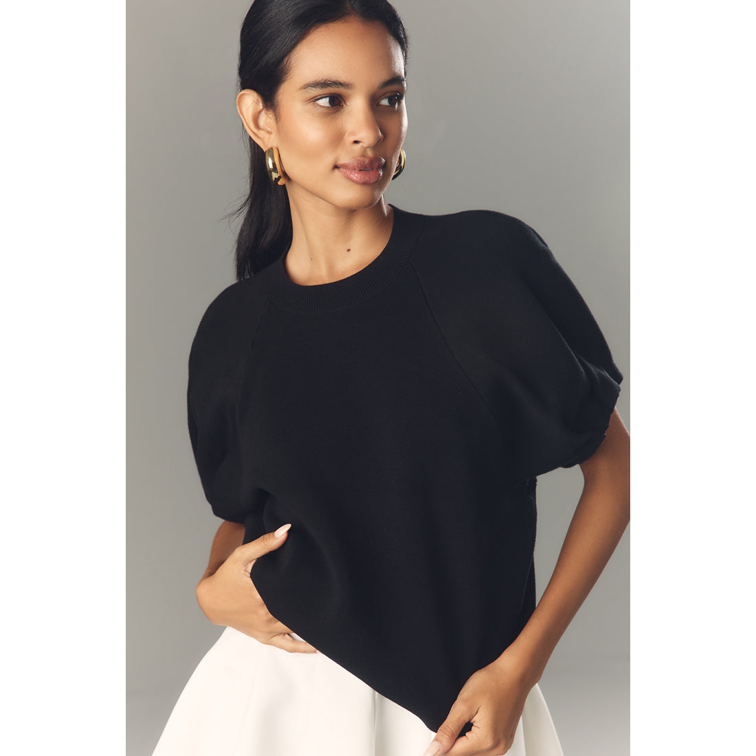 Crew-Neck Sweater T-Shirt by Anthropologie