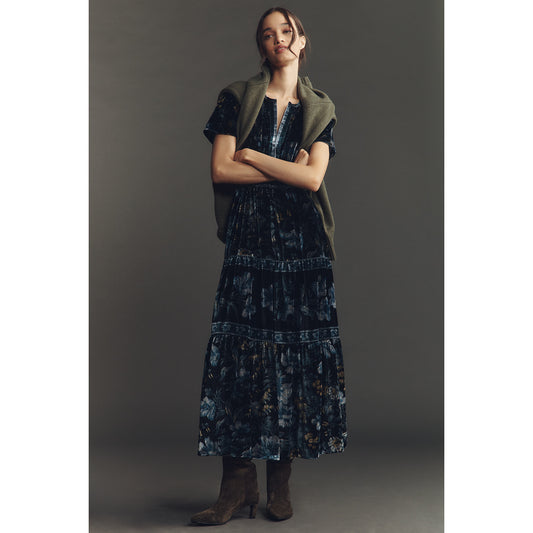 The Somerset Velvet Maxi Dress by The Somerset Collection by Anthropologie