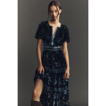 The Somerset Velvet Maxi Dress by The Somerset Collection by Anthropologie