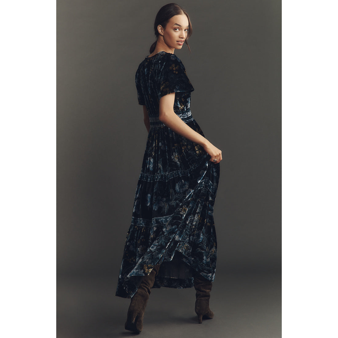 The Somerset Velvet Maxi Dress by The Somerset Collection by Anthropologie