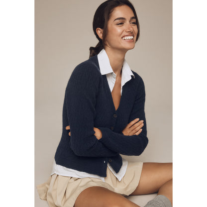 Twofer Cable-Knit Cardigan Sweater by Maeve