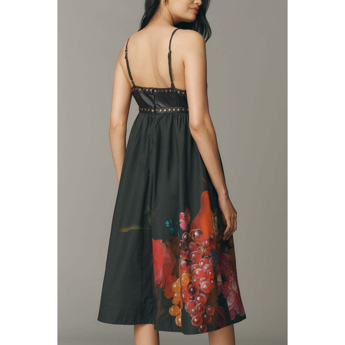 Twofer Faux-Leather Babydoll Dress by Maeve