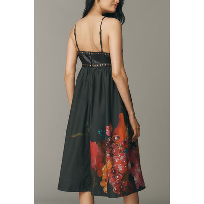 Twofer Faux-Leather Babydoll Dress by Maeve