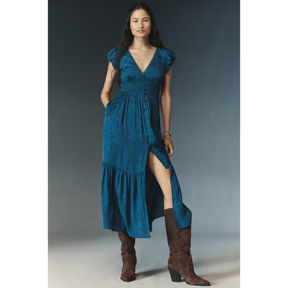 The Peregrine Silky Midi Dress by Anthropologie