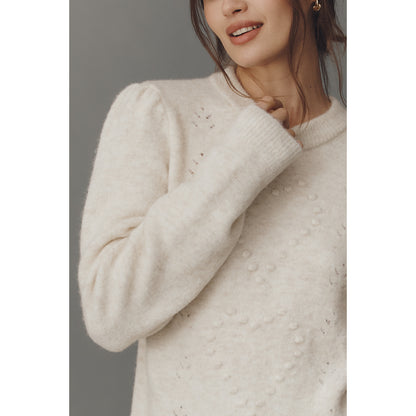 Textured Ruffled Waist Sweater by Anthropologie