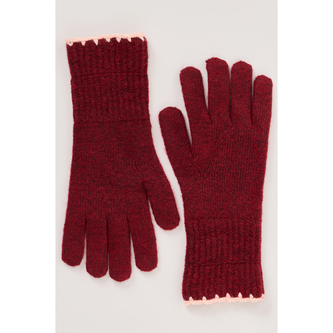 Solid Ribbed Knit Gloves by Maeve