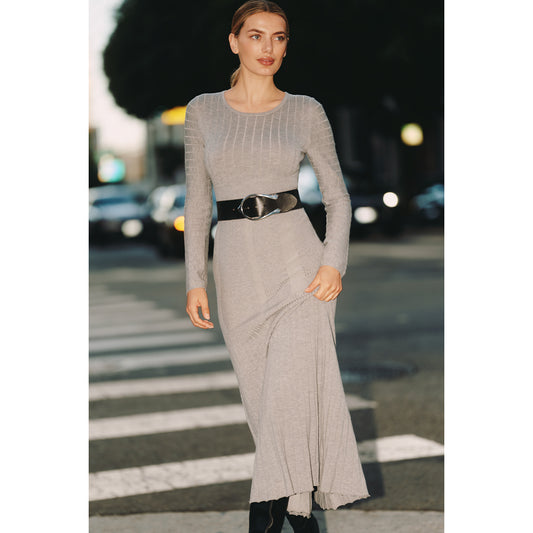 Long-Sleeve Slim Sweater Maxi Dress by Mare Mare