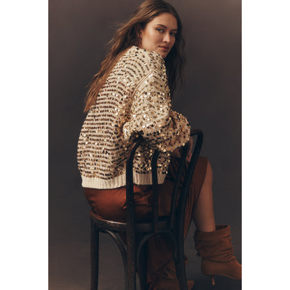 Sequin Cardigan Sweater by Anthropologie