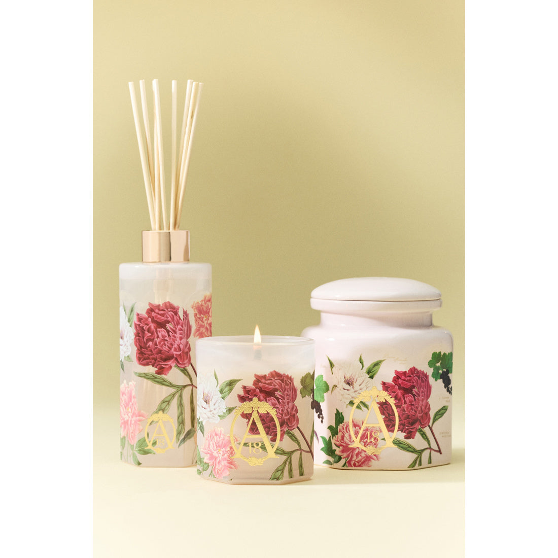 Apothecary 18 Floral Peony Blush Glass Reed Diffuser by Apothecary 18 by Anthropologie