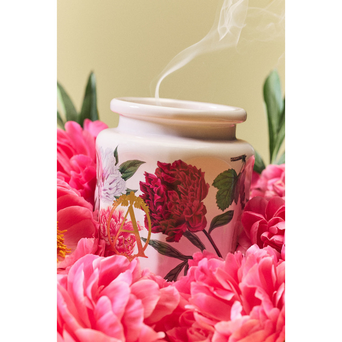Apothecary 18 Floral Peony Blush Ceramic Candle by Apothecary 18 by Anthropologie