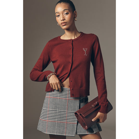 The Juliet Beaded Drink Icon Cashmere Cardigan Sweater by Anthropologie