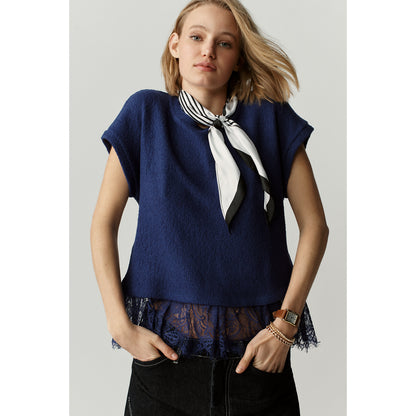 Ruffled Lace T-Shirt by Maeve