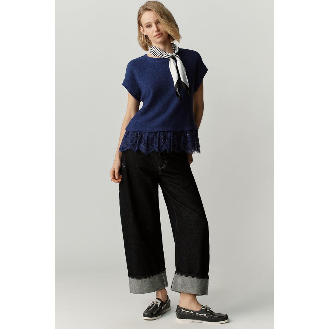 Ruffled Lace T-Shirt by Maeve