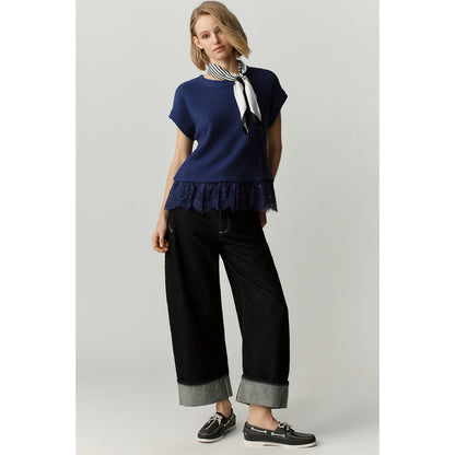 Ruffled Lace T-Shirt by Maeve