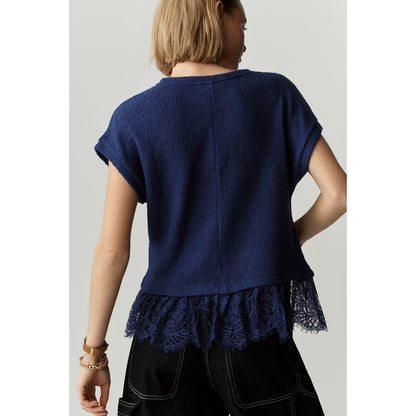Ruffled Lace T-Shirt by Maeve