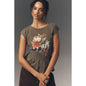 Graphic Darted Peplum T-Shirt by Anthropologie