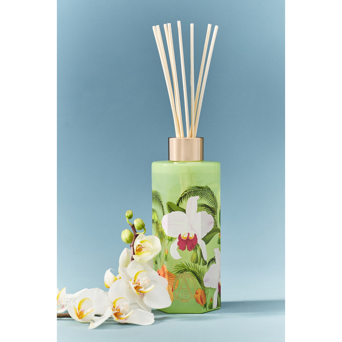 Apothecary 18 Floral Orchid & Amber Glass Reed Diffuser by Anthropologie