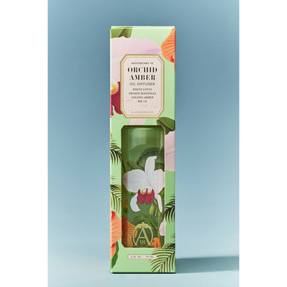 Apothecary 18 Floral Orchid & Amber Glass Reed Diffuser by Anthropologie