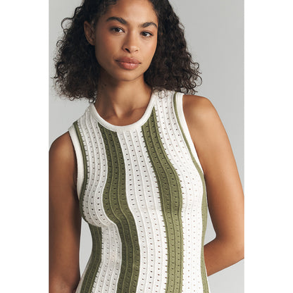 Daily Practice Striped Knit Mini Dress by Daily Practice by Anthropologie, Women's, Size: Medium, Polyester/Cotton/Nylon