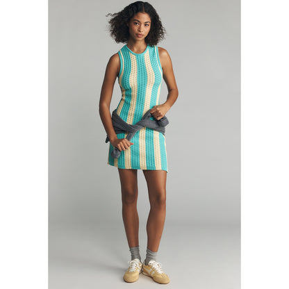 Daily Practice Striped Knit Mini Dress by Daily Practice by Anthropologie, Women's, Size: Medium, Polyester/Cotton/Nylon
