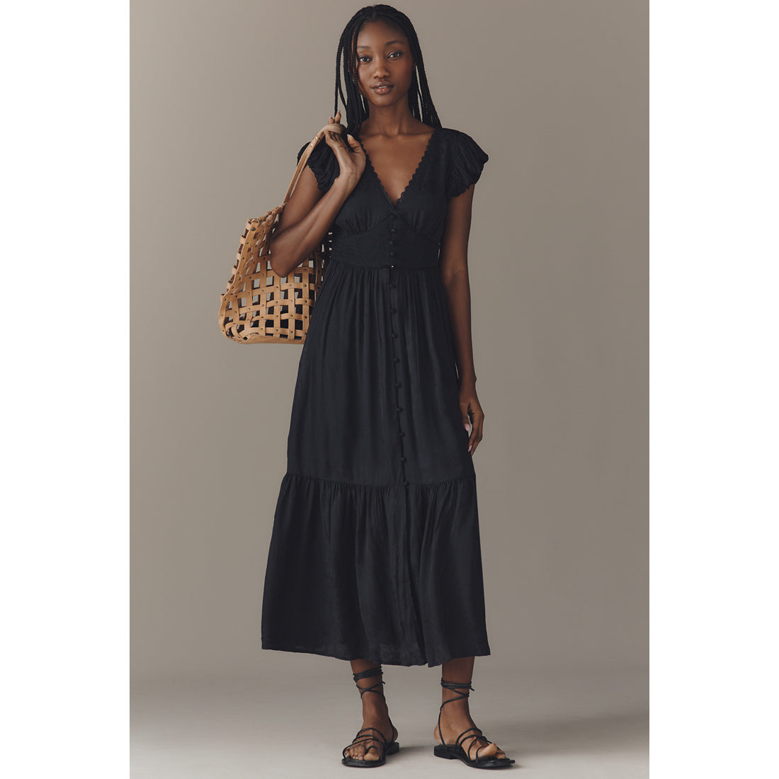 The Peregrine Silky Midi Dress by Anthropologie