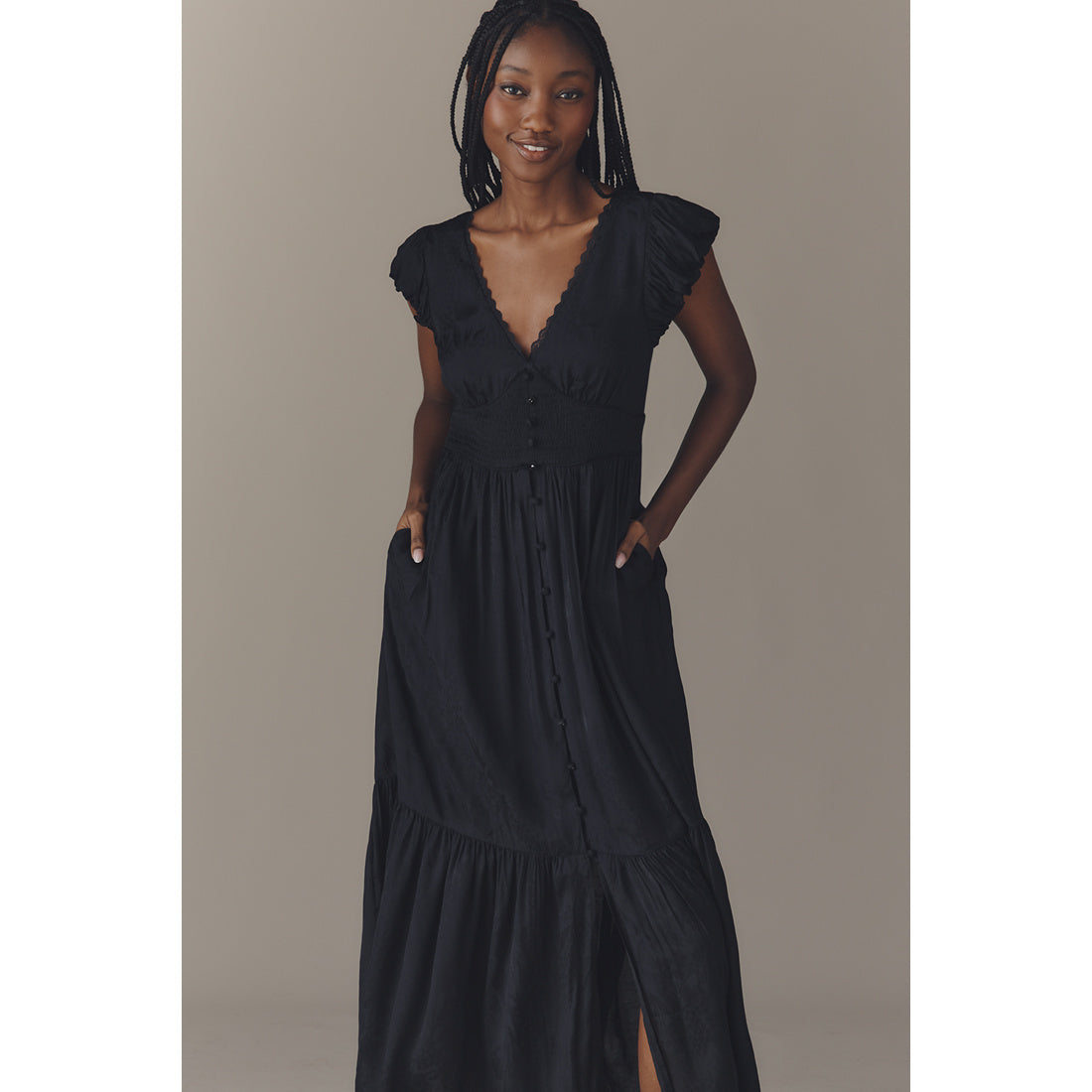 The Peregrine Silky Midi Dress by Anthropologie