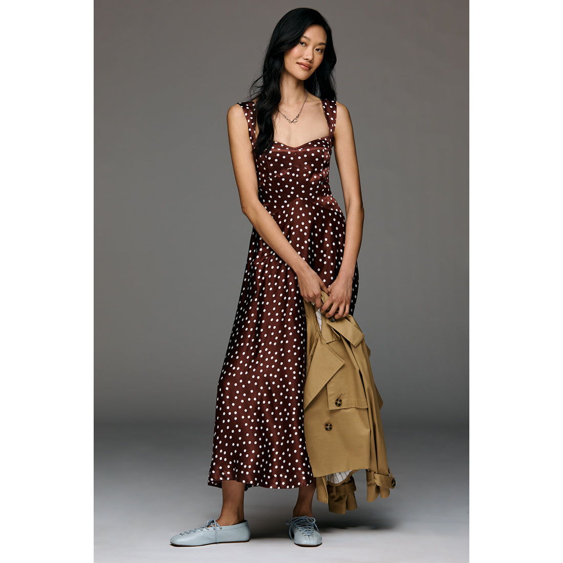 The Jocelyn Sleeveless Slip Midi Dress by Maeve
