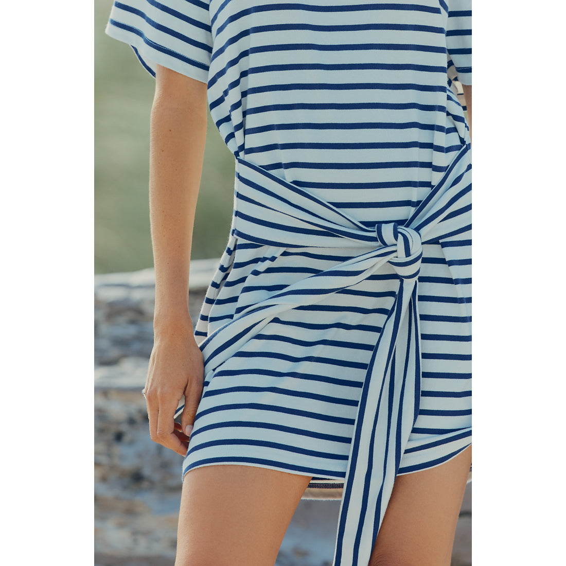 Daily Practice Tie-Waist Mini T-Shirt Dress by Daily Practice by Anthropologie