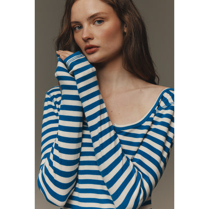 Notched Long-Sleeve T-Shirt by Pilcro