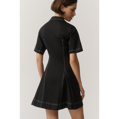 Contrast Stitch Mini Dress by Exquise