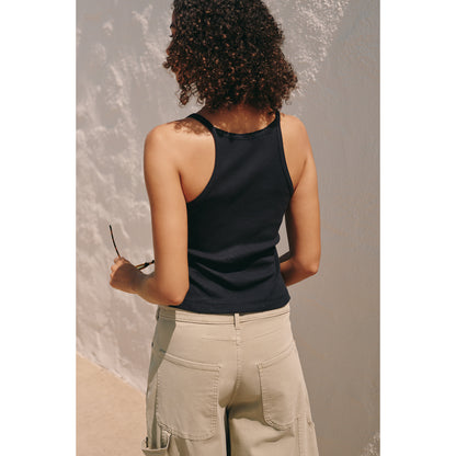 Sunsette Ribbed Strappy Tank Top by Pilcro