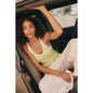Sunsette Ribbed Strappy Tank Top by Pilcro