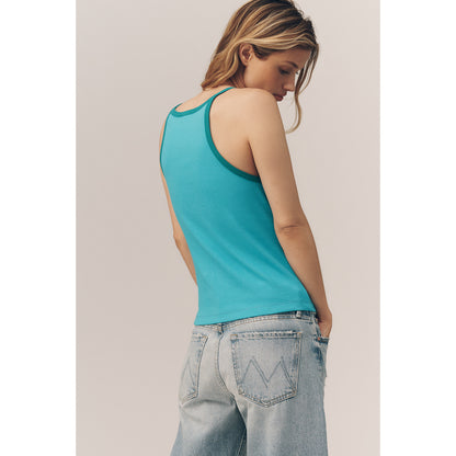 Sunsette Ribbed Strappy Tank Top by Pilcro