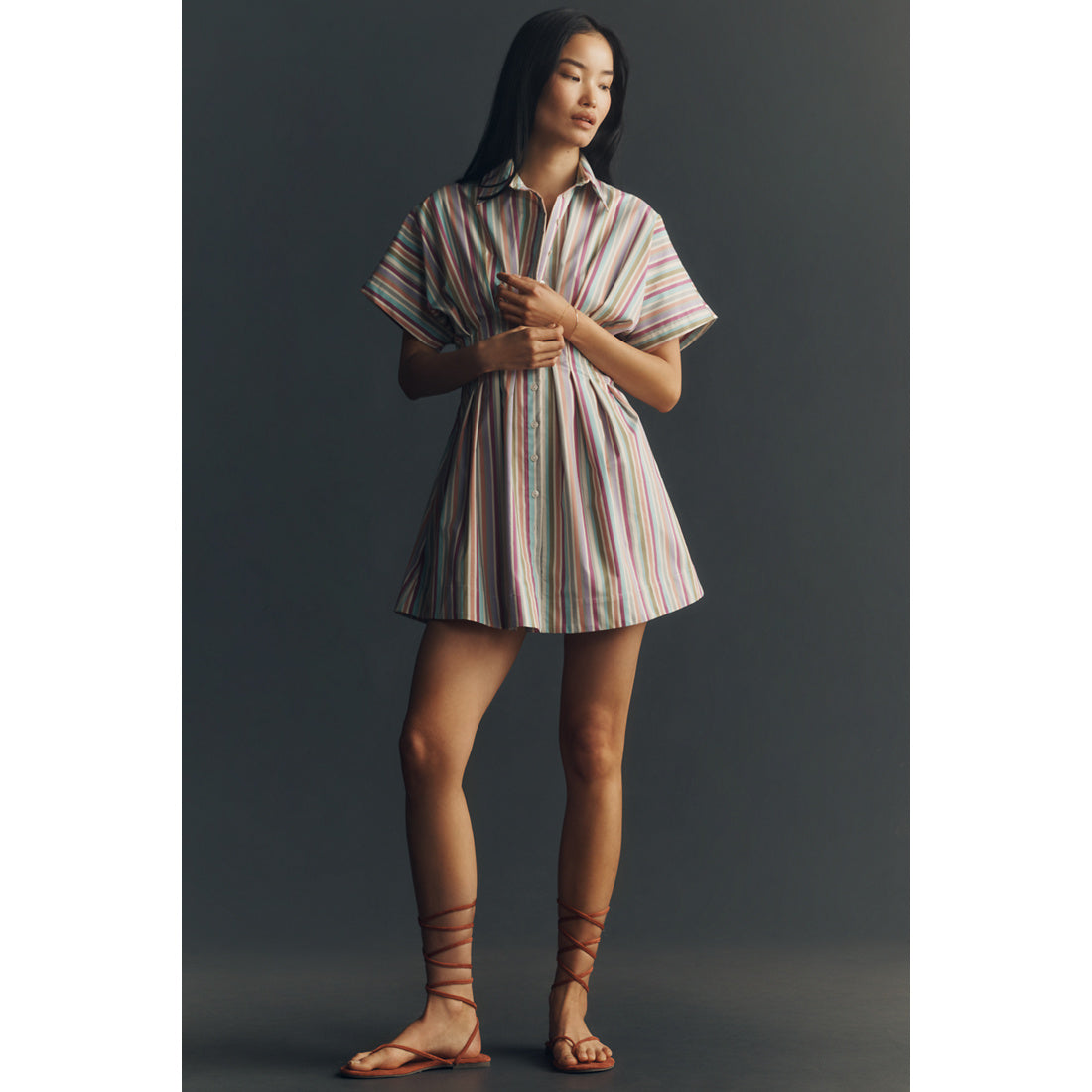 The Tobie Mini Shirt Dress by Exquise