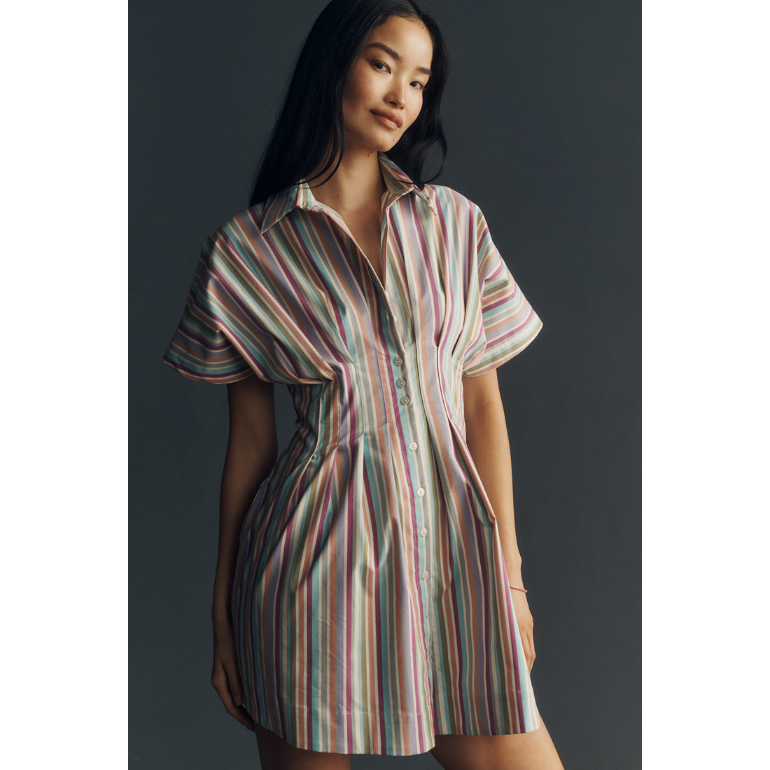 The Tobie Mini Shirt Dress by Exquise