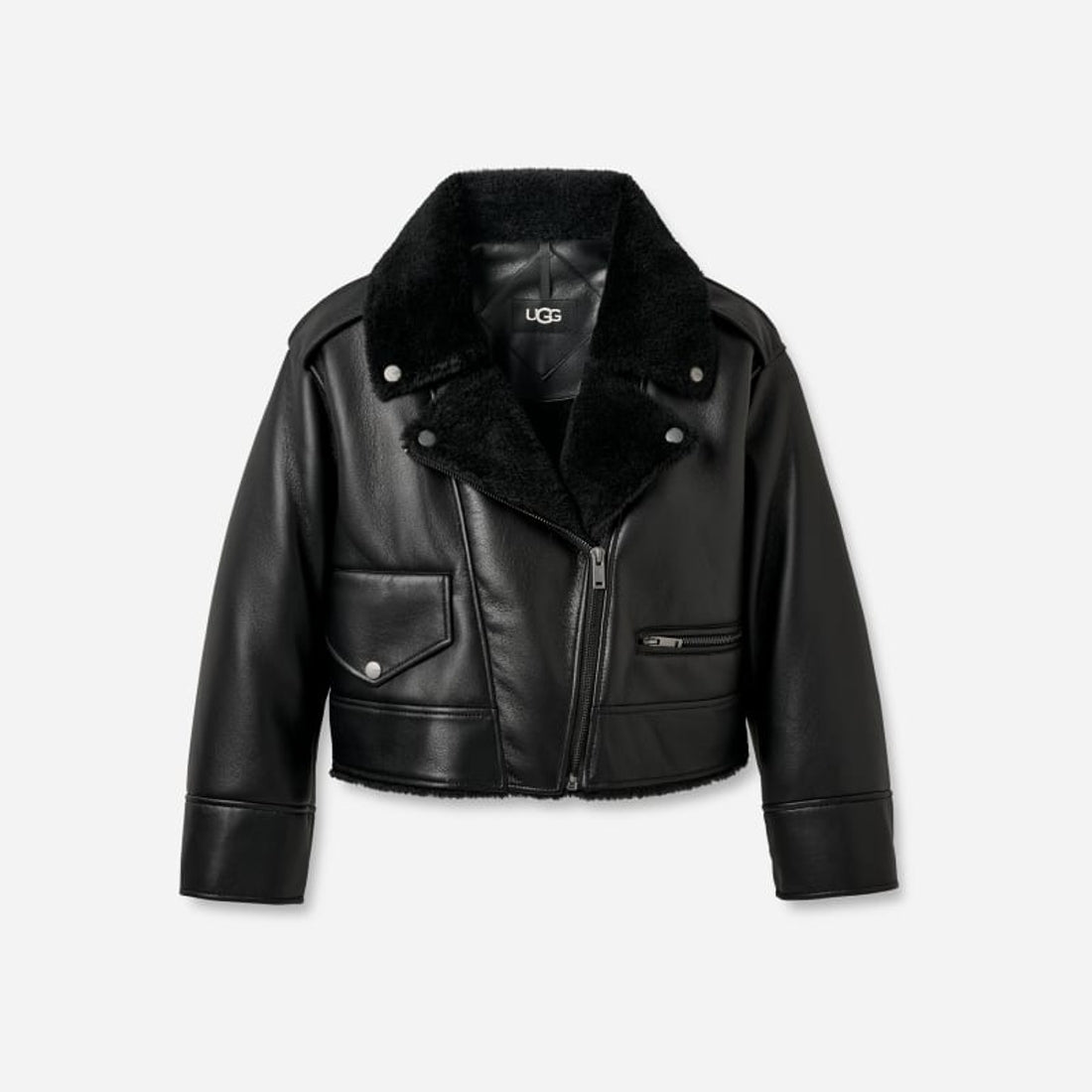 UGG® Women's Finnian LuxeFluff Moto Jacket Polyester