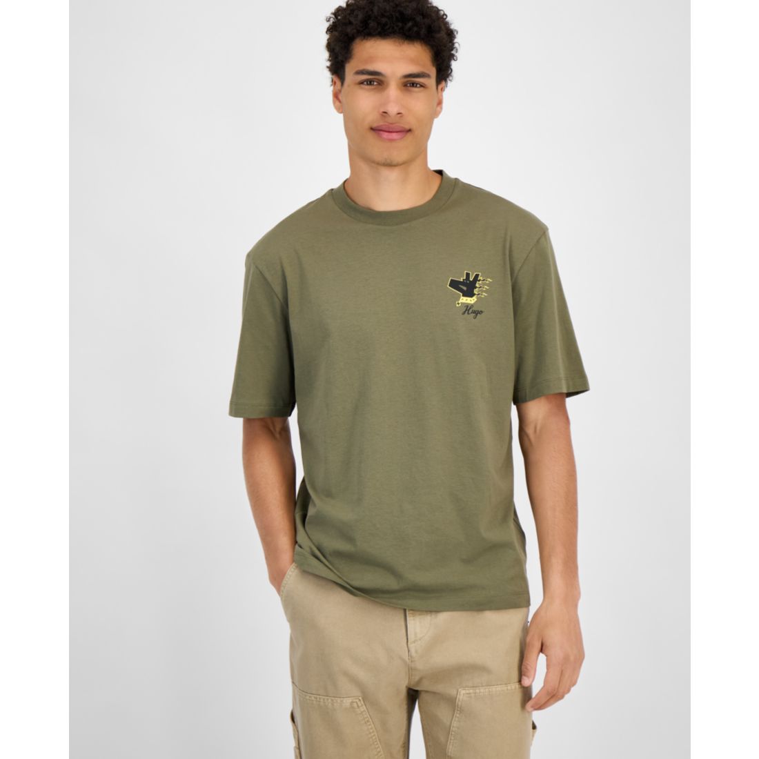 Hugo by Hugo Boss Men's Nagulop Logo Graphic Cotton T-Shirt