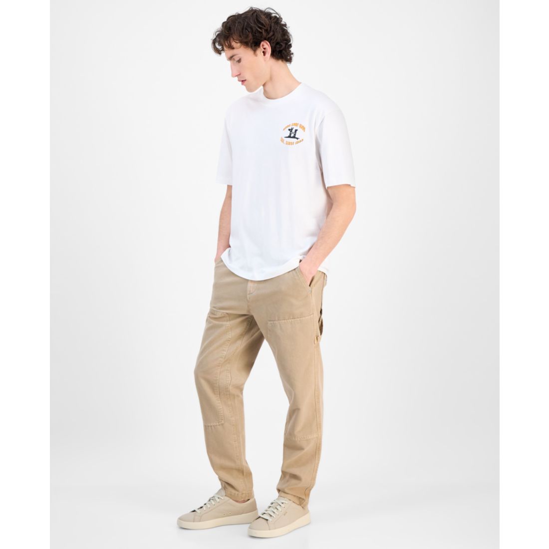 Hugo by Hugo Boss Men's Nodiwop Logo Graphic Cotton T-Shirt