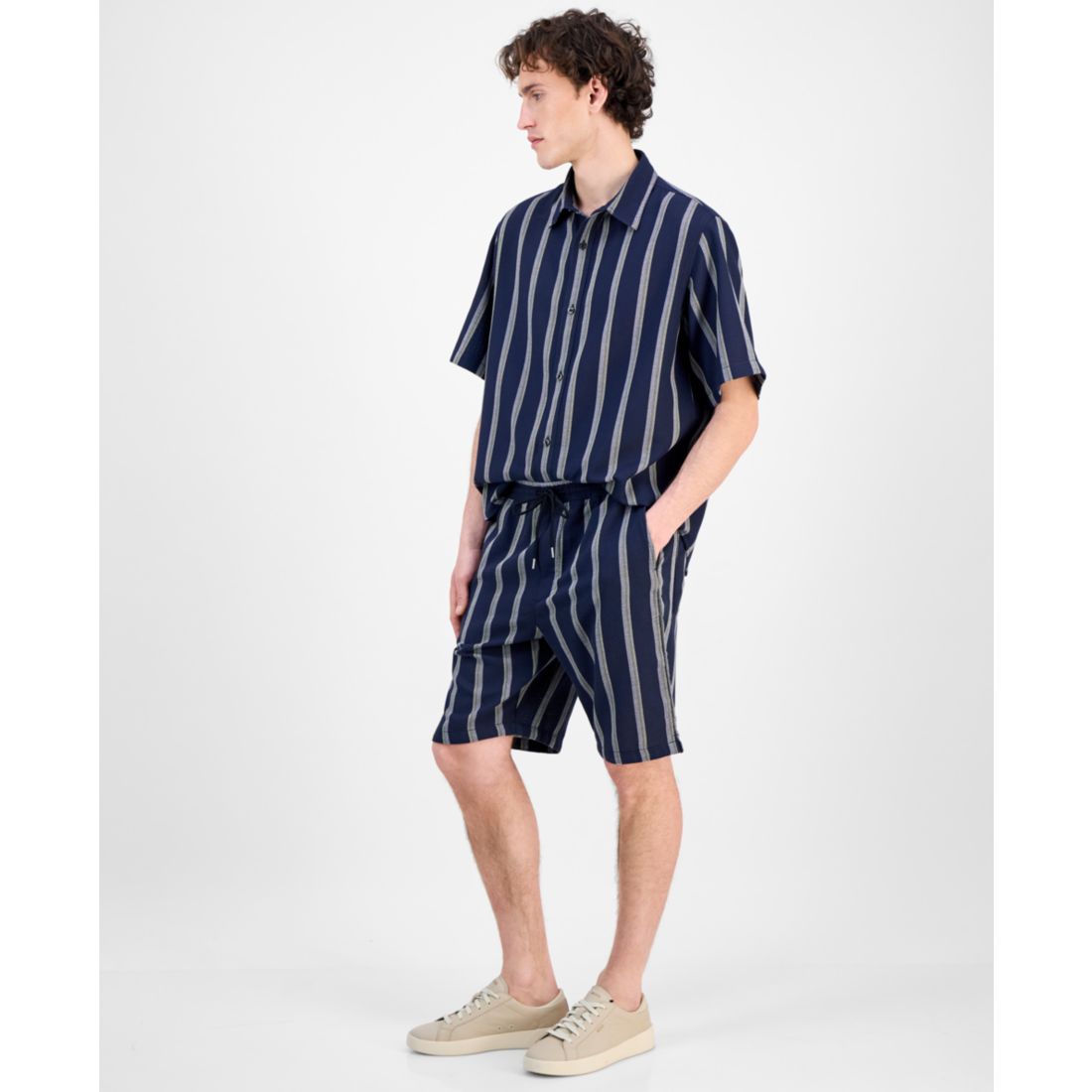 Hugo by Hugo Boss Men's Ronan Stripe Shorts