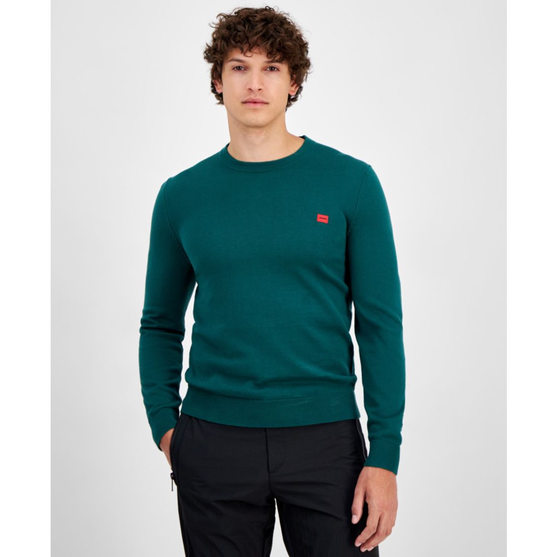 Hugo by Hugo Boss Men's San Cassius Logo Sweater, Created for Macy's