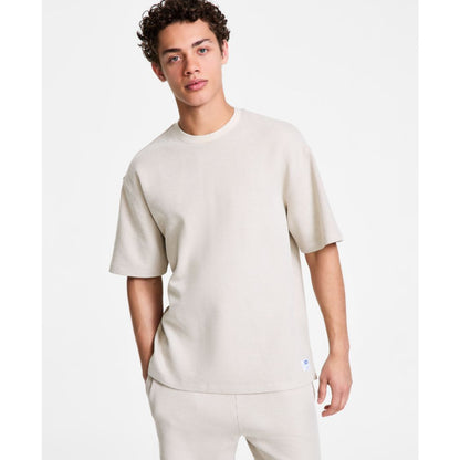 Hugo Boss Men's Relaxed Fit Waffle Knit Short Sleeve T-Shirt