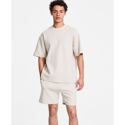 Hugo Boss Men's Relaxed Fit Waffle Knit Short Sleeve T-Shirt