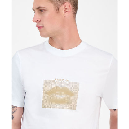 Hugo Boss Men's Deterni Short Sleeve Crewneck Lips Graphic T-Shirt