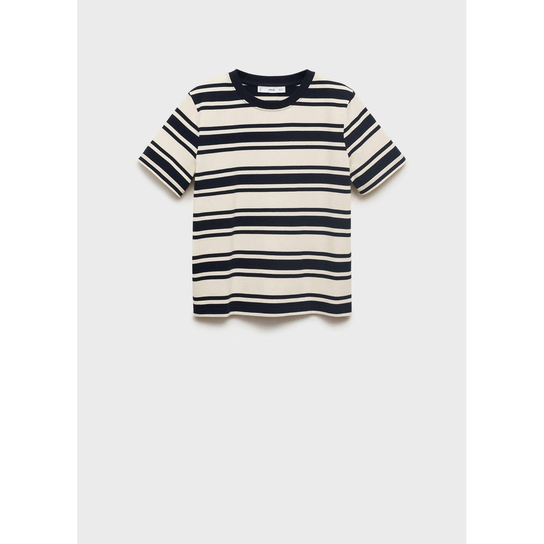 Contrasting Collar Cotton T-shirt