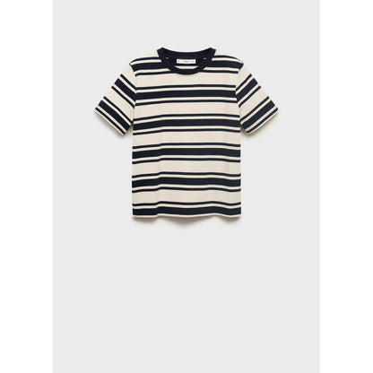 Contrasting Collar Cotton T-shirt