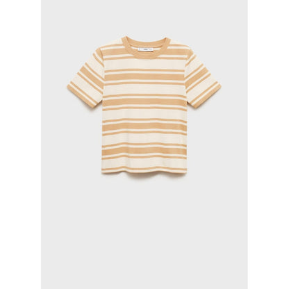 Contrasting Collar Cotton T-shirt