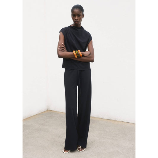 T-shirt With Gathered Asymmetrical Neck