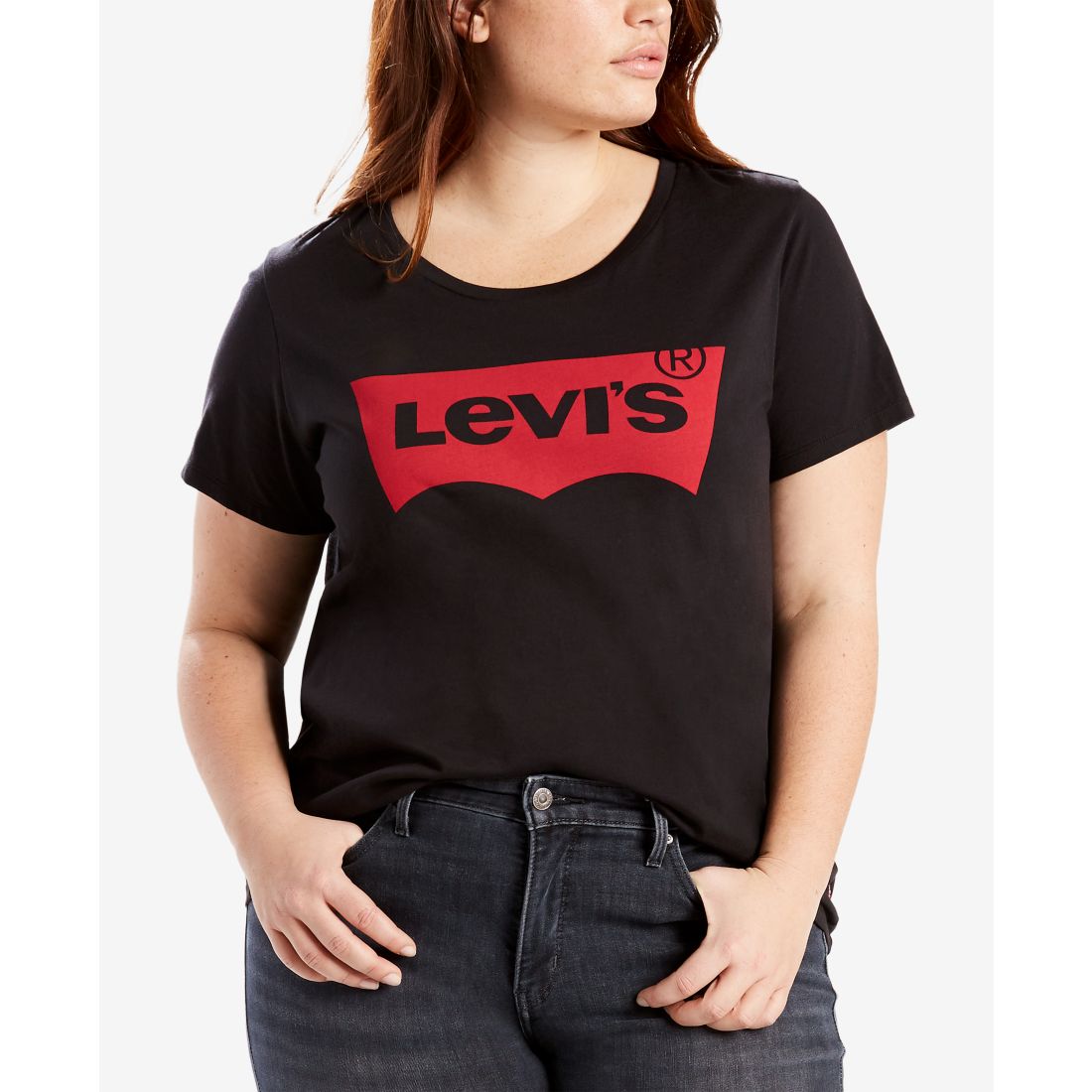 Levi's Trendy Plus Size Perfect Logo Cotton T-Shirt